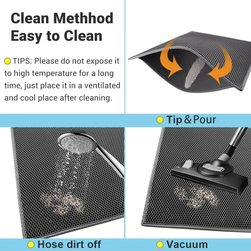 Double Layer Waterproof Cat Litter Mat Non Slip