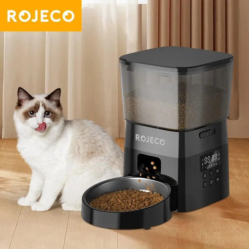 ROJECO Automatic Smart Pet Feeder for Cats Dogs