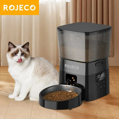ROJECO Automatic Smart Pet Feeder for Cats Dogs