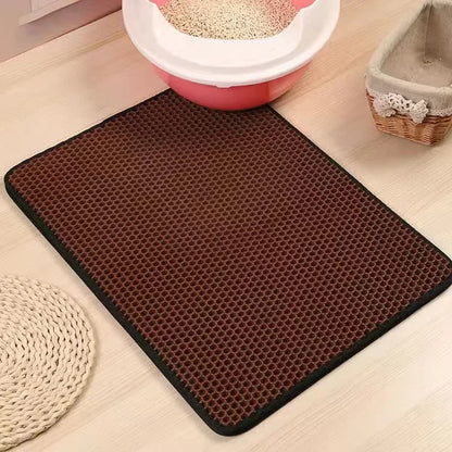 Double Layer Waterproof Cat Litter Mat Non Slip