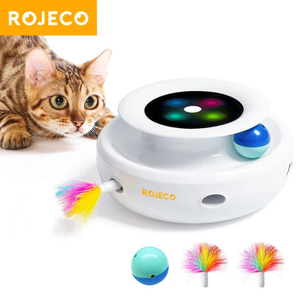 ROJECO 2 in 1 Smart Interactive Pet Toy