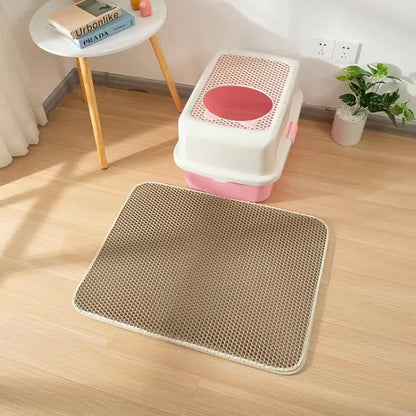 Double Layer Waterproof Cat Litter Mat Non Slip