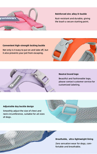Breathable No Pull Reflective Dog Harness Vest