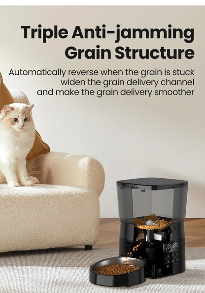 ROJECO Automatic Smart Pet Feeder for Cats Dogs