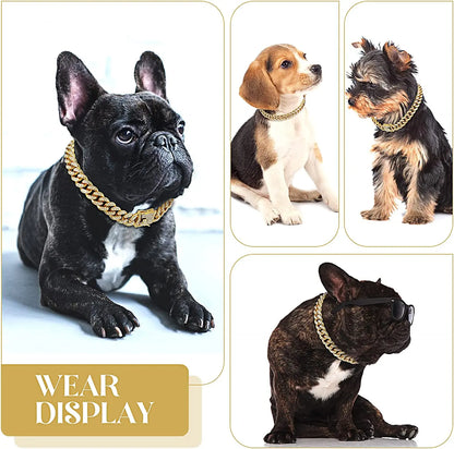 Luxury Rhinestone Cuban Link Cat Collar Necklace