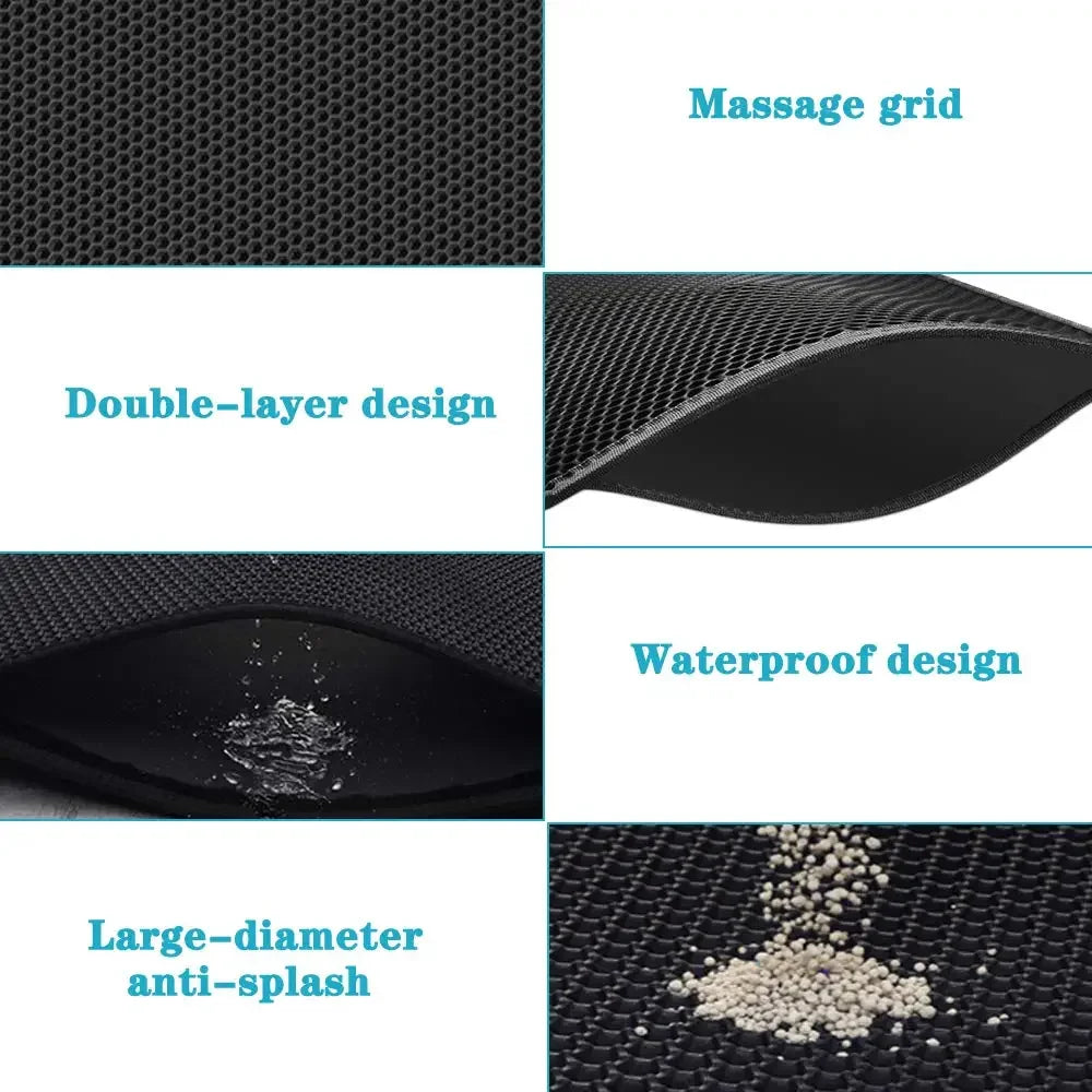 Double Layer Waterproof Cat Litter Mat Non Slip