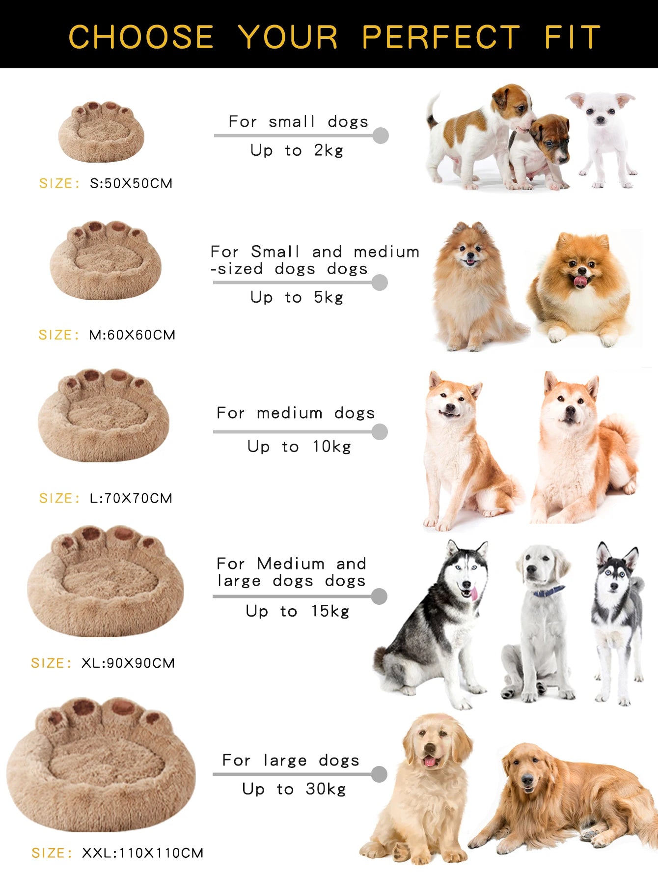 Fluffy Warm Dog Bed Soft Pet Sofa Mat