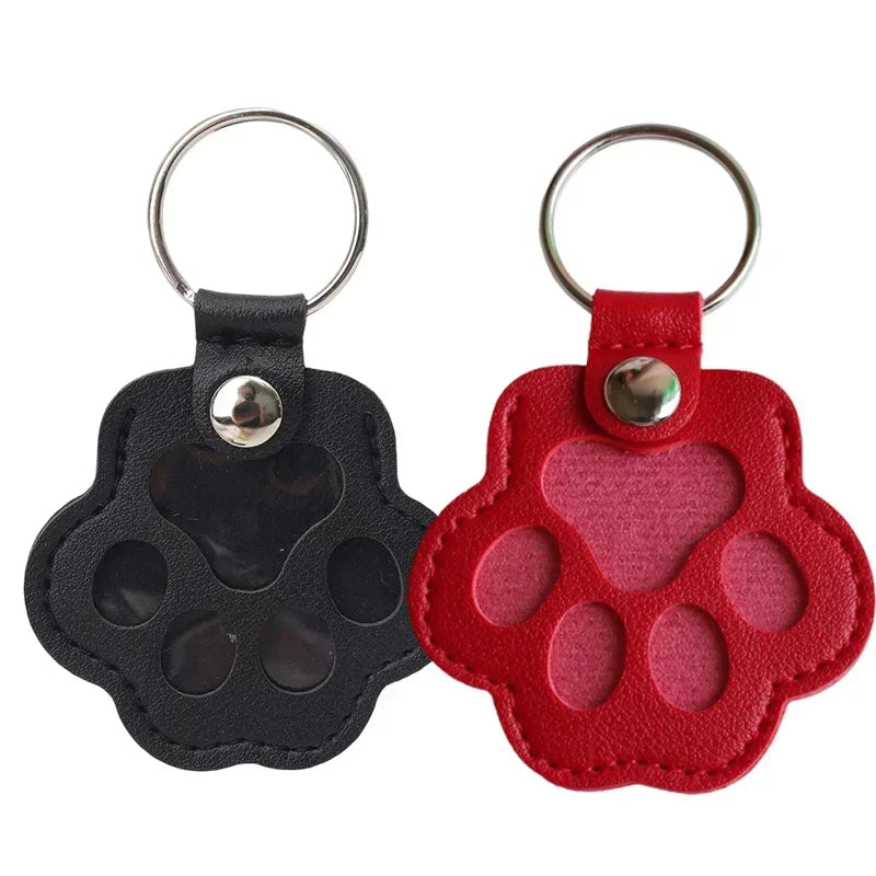Kawaii Pet Hair Storage Paw Keychain Container