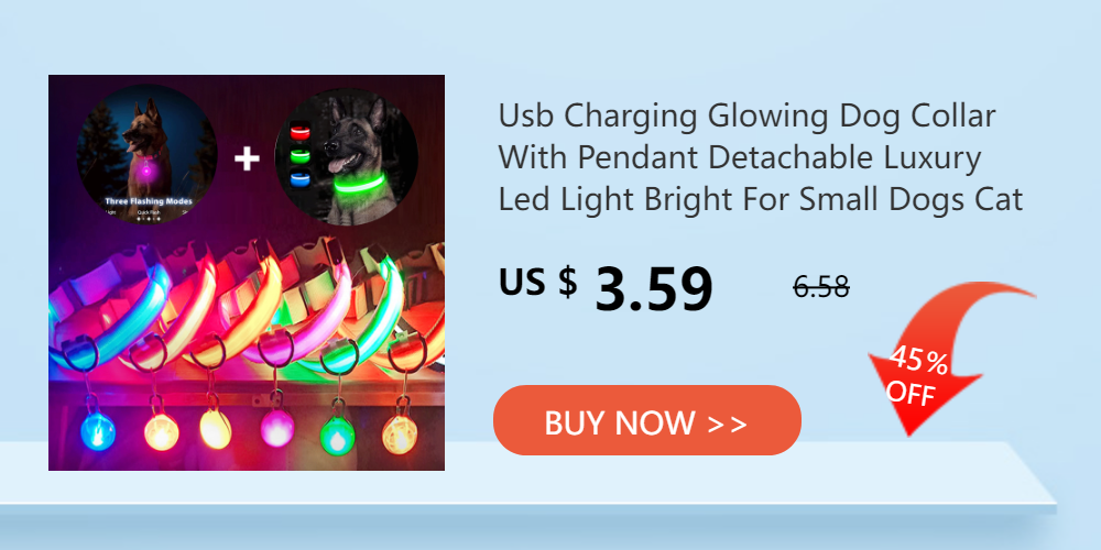 LED Glowing Rechargeable Dog Collar Night Safety