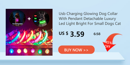 LED Glowing Rechargeable Dog Collar Night Safety