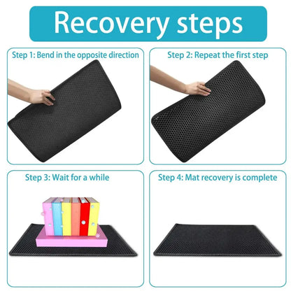 Double Layer Waterproof Cat Litter Mat Non Slip