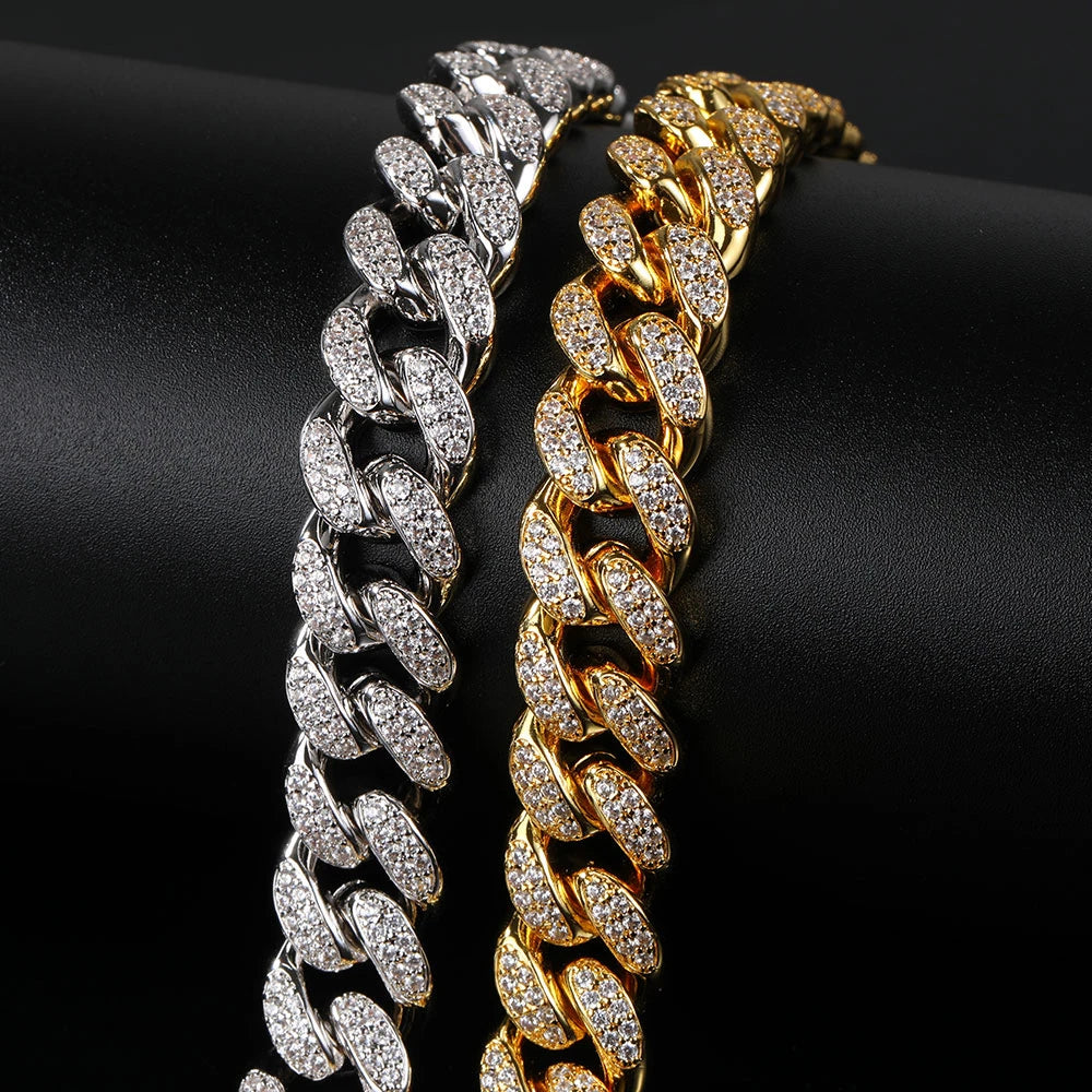 Luxury Rhinestone Cuban Link Cat Collar Necklace