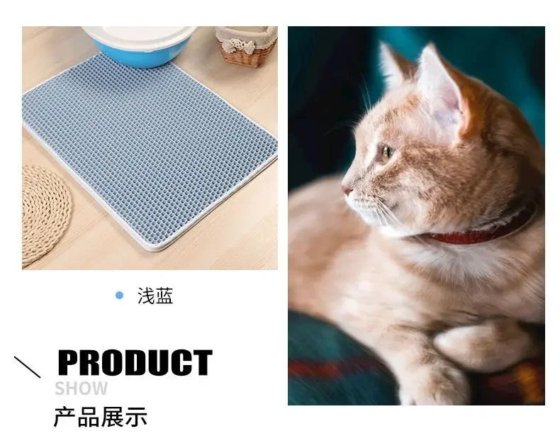 Double Layer Waterproof Cat Litter Mat Non Slip