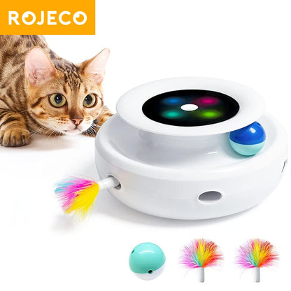 ROJECO 2 in 1 Smart Interactive Pet Toy