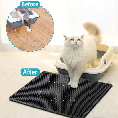 Double Layer Waterproof Cat Litter Mat Non Slip