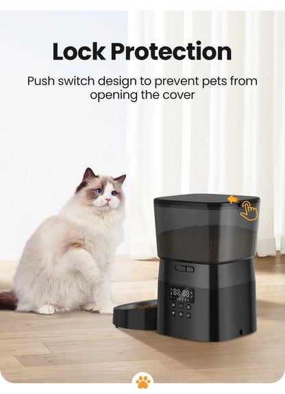 ROJECO Automatic Smart Pet Feeder for Cats Dogs