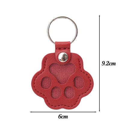 Kawaii Pet Hair Storage Paw Keychain Container