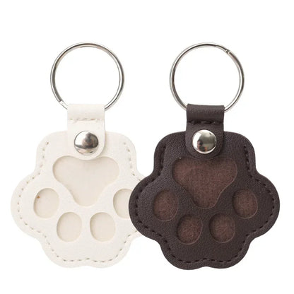 Kawaii Pet Hair Storage Paw Keychain Container