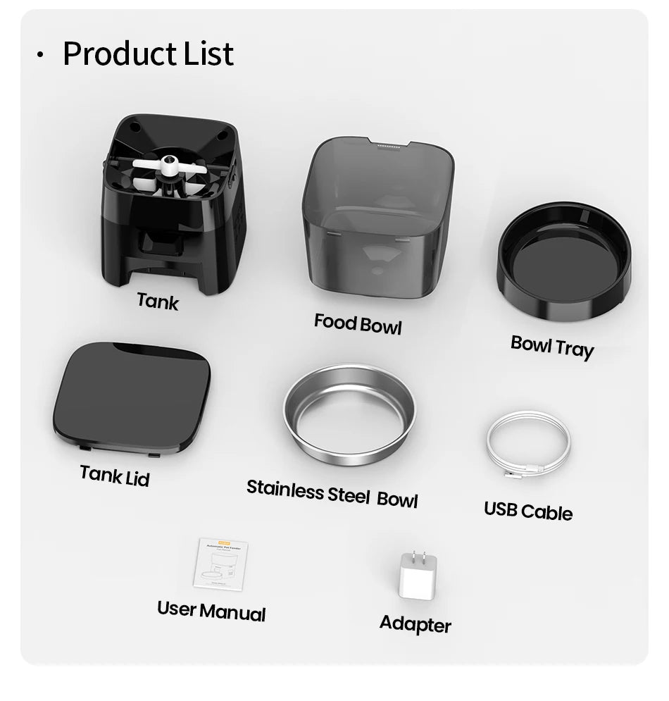 ROJECO Automatic Smart Pet Feeder for Cats Dogs