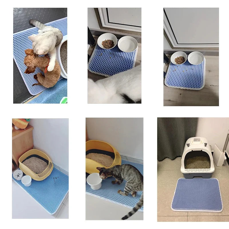 Double Layer Waterproof Cat Litter Mat Non Slip