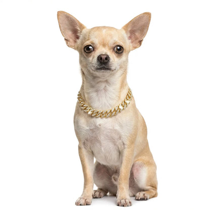 Luxury Rhinestone Cuban Link Cat Collar Necklace