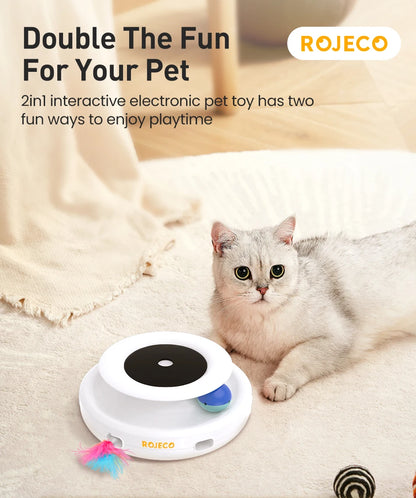 ROJECO 2 in 1 Smart Interactive Pet Toy