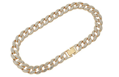 Luxury Gold Diamond Dog Collar Cuban Chain