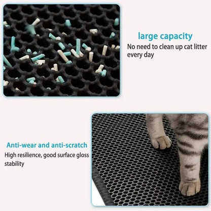 Double Layer Waterproof Cat Litter Mat Non Slip