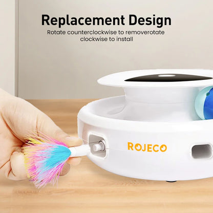 ROJECO 2 in 1 Smart Interactive Pet Toy