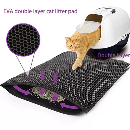 Double Layer Waterproof Cat Litter Mat Non Slip