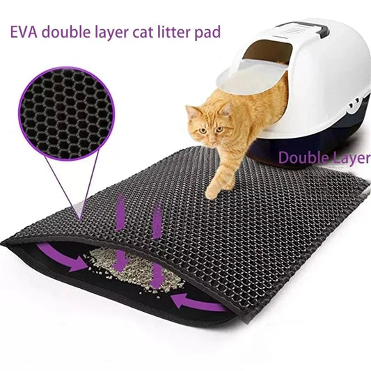 Double Layer Waterproof Cat Litter Mat Non Slip