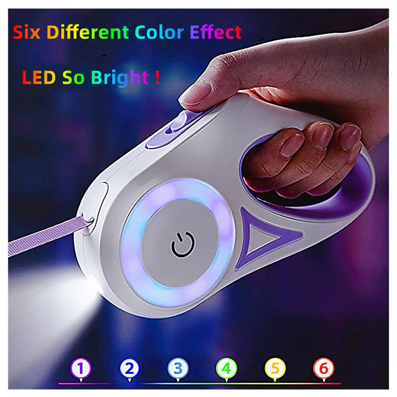 LED Glowing Rechargeable Dog Collar Night Safety