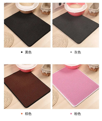 Double Layer Waterproof Cat Litter Mat Non Slip